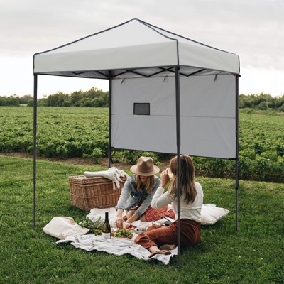 EAGLE PEAK 6'x4'Instant Pop Up Canopy with Adjustable Sun Wall