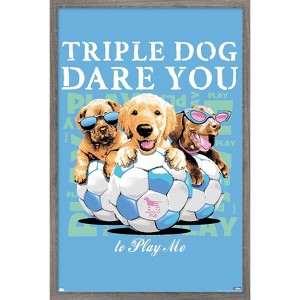Trends International Jim Baldwin - Triple Dog Dare You Framed Wall Poster Prints - 1 of 4
