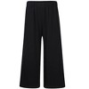 Coolmee Women Elastic Waist Wide Leg Cropped Pants Trousers Casual Palazzo Pants with Pockets - 4 of 4