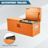 30 x 15 Inch Heavy Duty Truck Tool Box, Jobsite Chest with Dual Levers, Secure Weatherproof Storage for Pickup Bed, Garage & Workshop (Red) - 4 of 4