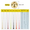 Unique Bargains Fly Tying Slotted Tungsten Round Beads for Variety Jig Hooks 70 Pcs - 2 of 4