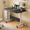 Small Standing Desk Adjustable Height Mobile Stand Up Desk With Wheels Portable Home Office Computer Workstations For Sitting And Standing - 2 of 4