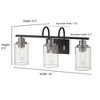 Millennium Lighting Clifton 3 - Light Vanity in  Matte Black/Brushed Nickel - 2 of 2