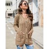 Womens Cardigan Sweaters Button Down Casual Long Sleeve Knit Outerwear Coat with Pocket - 2 of 4