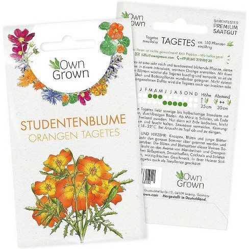 Owngrown Tagetes Student Flower Orange Day Seeds : Target