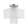 Livex Lighting Bella Vista 4 - Light Flush Mount in  Brushed Nickel - 4 of 4