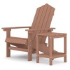 vidaXL Adirondack Chair and Table Set - Brown HDPE Outdoor Seating - Weather/UV-Resistant for Garden, Patio, Terrace - 2 of 4