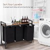 Laundry Hamper with Lid, Pull-Out Removable Basket Organisers/Storage Hanging Cupboard, Laundry Room, Bathroom, Bedroom, Hotel - 4 of 4