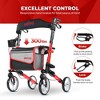 Metro Mobility Lightweight Rollator Walkers with 8 Inch Big Wheels,Foldable Rolling Walker with Seat,Drive Walkers for Seniors - 2 of 4