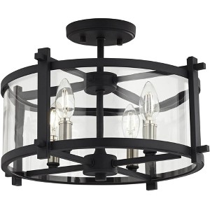 Generation Lighting Ethan 16 1/2" Iron and Glass Round Ceiling Light - 1 of 3
