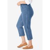 Woman Within Plus Size Flex-Fit Pull-On Denim Capri - 4 of 4