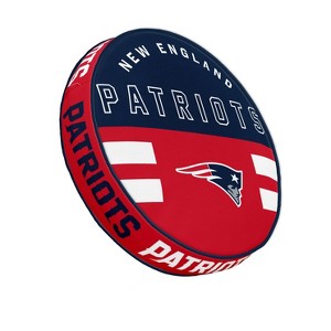 NFL New England Patriots Circle Plushlete Pillow: Sports Logo Round Throw - 1 of 3