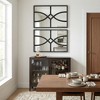 Spassway Rectangular Geometric Pattern Decorative Wall Mirror with Wood Frame Vertical or Horizontal Hanging Mirrors Home Decor for Living Room - 2 of 4