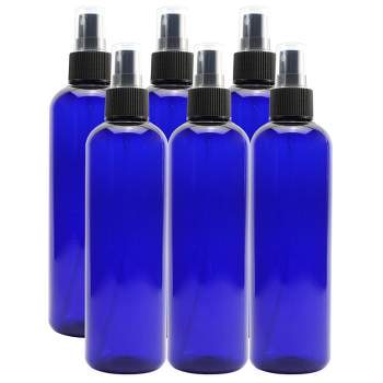 Cornucopia Brands 8oz Plastic PET Spray Bottles w/ Fine Mist Atomizers 6pk; for DIY Cleaning, Aromatherapy, & Beauty Care