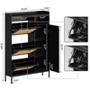 Storage Cabinet with 3 Flip Drawers, Freestanding Organizer with Adjustable Shelves for Entryway, Shoe Rack Cabinet for Hallway - 2 of 4