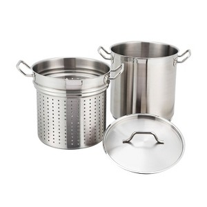 Winco Steamer/Pasta Cooker, Stainless Steel, 20 Quart - 1 of 2