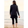 Swim 365 Women's Plus Size Chlorine Resistant Long-Sleeve Mock Neck Swim Tee - 3 of 4
