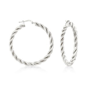 Ross-Simons Italian Sterling Silver Medium Twisted Hoop Earrings - 1 of 3