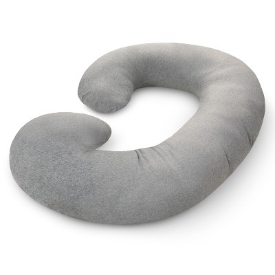 Image of PharMeDoc Pregnancy Pillows C-Shape Full Body Maternity Pillow ( Grey Jersey Cover)