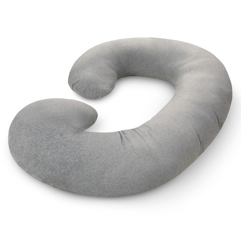 PharMeDoc Pregnancy Pillows C Shape Full Body Maternity Pillow Grey Jersey Cover