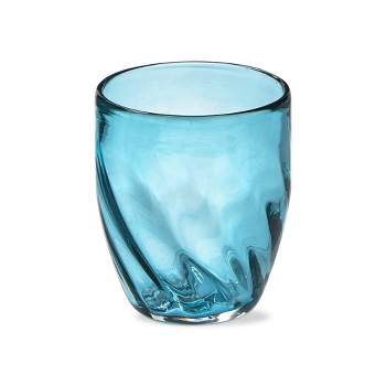 TAG 12 oz. Optic Everything Glass Solid Aqua Dishwasher Safe Beverage Glassware  Dinner Party Wedding Resturant