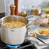 T-fal 6qt Stock Pot with Lid, Simply Cook Stainless Steel Cookware: Soup & Pasta Pot, Tempered Glass Lid, Dishwasher-Safe - 3 of 4