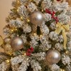 SEVOBAL Tree Ornaments 4PCS Set 4.7" Christmas Ball Ornaments Glass Hanging Decorations for Holiday Tree Party Decor Supplies, Silver, 4.7"*4.7"*4.7" - 4 of 4
