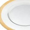 HomeRoots 13" Clear And Gold Glass Charger Plate - 4 of 4