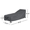 Outdoor Slope Chaise Lounge Cover,Waterproof UV-Resistant Polyester,Ventilated Patio Chair Protector with Handles and Drawstrings-Coolbibila - 4 of 4