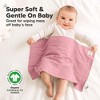 6pk Shea Baby Burp Cloths, Organic Cotton Burping Cloths for Babies, Boys, Girls, Soft & Absorbent Spit Up Rag - 4 of 4