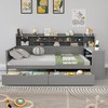Sevobal Beds Wooden Full Size Daybed with Storage Drawers Shelves and Study Desk for Bedroom and Study Spaces, Gray, 91.3"*64.9"*44.9" - 4 of 4