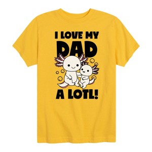 Boys' - Instant Message - Axolotls I Love My Dad A Lotl Short Sleeve Graphic T-Shirt - 1 of 4