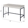 Racxily Natural & Black Finish Writing Desk - 2 of 4