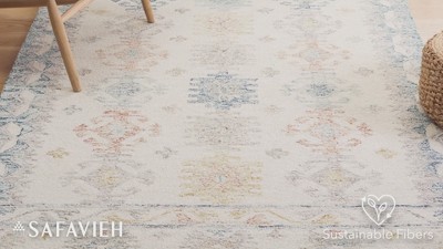 Handmade Blue and Ivory Wool 4' x 6' Tufted Area Rug