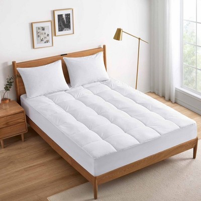 King White Down Waterproof Featherbed Mattress Topper