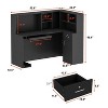 FUFU&GAGA Modern L-Shaped Solid + Manufactured Wood Reception Desk - 4 of 4