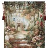 Manual Woodworkers and Weavers "Summer Pergola" Grande Wall Hanging, 35 x 47 Inches, Woven Cotton Tapestry Featuring Floral Garden Scene - 3 of 3
