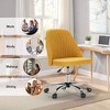 CAVINAS Armless Home Office Desk Chair with Wheels, Adjustable Swivel Task Chair, Ergonomic Office Chair, Computer Chair Vanity Chair - 3 of 4