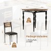 5 Piece Dining Table Set, Industrial Style Dining Table and Chairs Set for 4, Kitchen Table Set for Dining Room Kitchen Apartment - 2 of 4