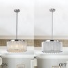 Crystal Chandelier, K9 Crystal Modern Round Chandelier, Large Raindrop Luxury Pendant Ceiling Light For Dining Room Entryway Foyer Staircase - 4 of 4