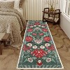 coucheta Multi-size Washable Soft Floral Area Rugs for Living Room, Non Slip Botanical Non Shedding Stain Resistant Carpet, for Bedroom, Dining Room - 4 of 4