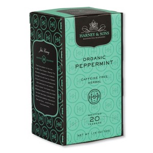 Harney & Sons Premium Tea, Organic Peppermint Herbal Tea, Individually Wrapped Tea Bags - Case of 20 - 1.14 Oz - 1 of 1