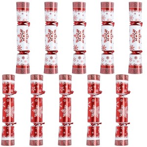 10" Christmas Non-Snap Table gifts, Luxurious Snowflake Design With Party Hat, Xmas Gift for Kids Christmas Parties, Holidays - 1 of 4