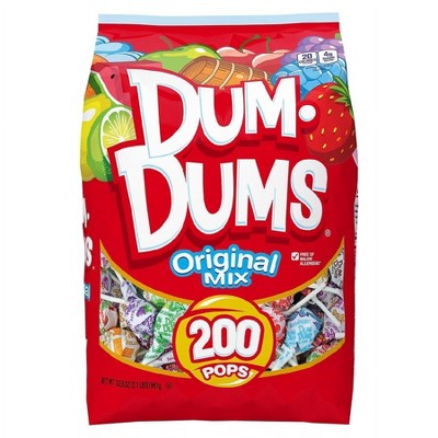 Dum Dums Original Pops Large Variety Bag 200 Count 33.9 oz