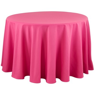 Saro Lifestyle Solid Color Everyday Tablecloth, Fuchsia, 120