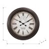 FURNIinspire Wall Clocks 20inch Round Living Room Decorative Roman Numeral Hanging Clock, Timepiece Vintage Wall Decor, Brown, 20"*20"*2" - 3 of 4