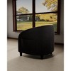 Accent Chair, Upholstered Barrel Club Chair with Solid Wood Legs | Cozy Armrest Chair for Living Room, Bedroom & Study - 4 of 4