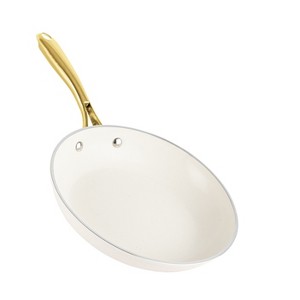 Gotham Steel Cream 10'' Ultra Nonstick Ceramic Fry Pan with Gold Stay Cool Handle - 1 of 4