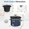 Heynemo 2 Quart Slow Cooker, Small Slow Cooker with Removable Ceramic Pot, Slow Cooker Food Warmer with 3 Heating Settings & Dishwasher Safe - 3 of 4