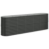 vidaXL Garden Raised Bed Powder-coated Steel 88.2"x15.7"x26.8" Anthracite - 2 of 4